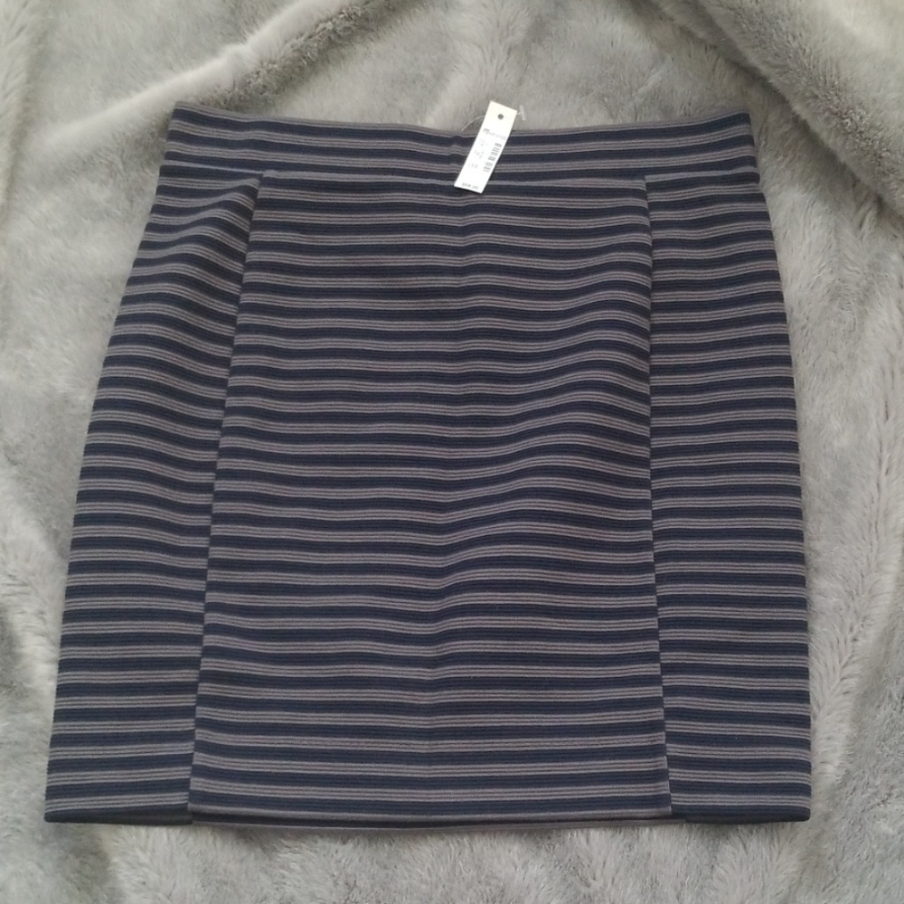 Madewell navy and grey pencil skirt